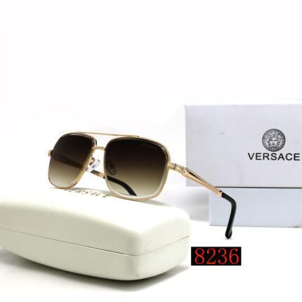 VERSACE gold and black gradient square double beam sunglasses