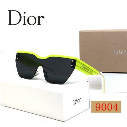 Dior black and green half frame sunglasses with neutral personality