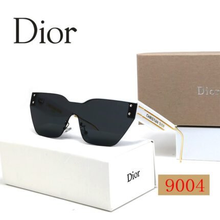 Dior black and white half frame sunglasses with neutral personality