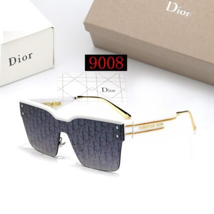 Dior white and gray printed square sunglasses neutral