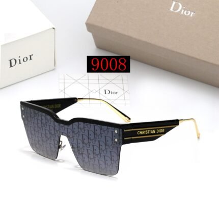 Dior Grey and Black Printed Square Sunglasses Neutral