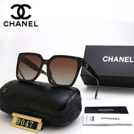 Chanel dark brown gradient polarized sunglasses