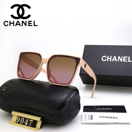Chanel pink and brown gradient polarized sunglasses