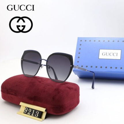 Gucci navy blue and deep purple square round sunglasses with personality