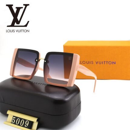 Louis Vuitton square framed pink and deep purple gradient sunglasses