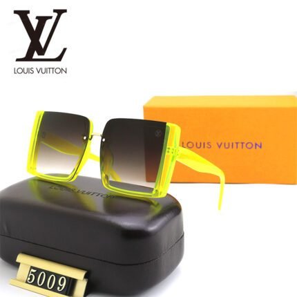 Louis Vuitton Square Large Frame Yellow and Dark Brown Gradient Sunglasses