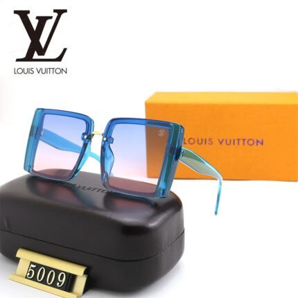 Louis Vuitton square framed blue sunglasses