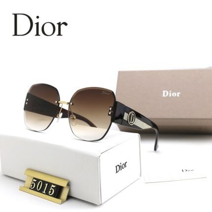 Dior black and brown gradient large frame square frame sunglasses neutral