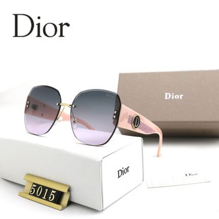 Dior pink and black purple gradient large frame square frame sunglasses neutral
