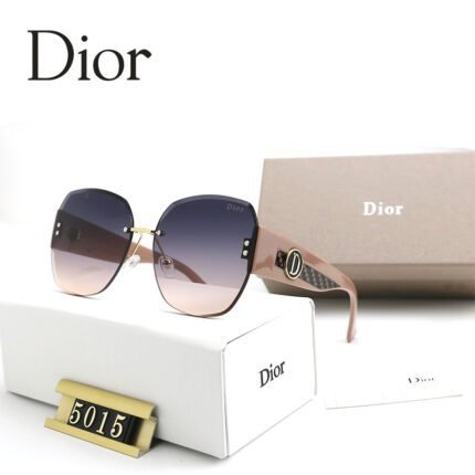 Dior Khaki and Pink Purple Gradient Large Frame Square Frame Sunglasses Neutral