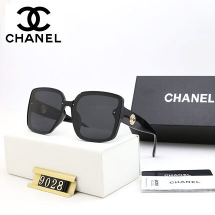 Chanel Classic Large Frame Black Square Sunglasses