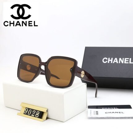 Chanel Classic Large Frame Dark Brown and Antique Bronze Square Sunglasses