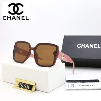 Chanel Classic Large Frame Pink and Bronze Square Sunglasses