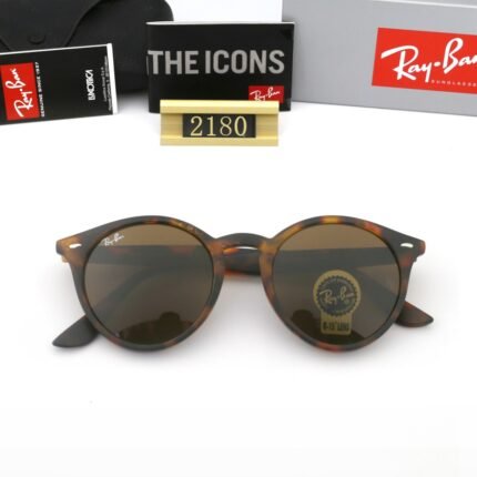 Ray Ban Dark Havana Frame and Brown Lens Round Frame Retro Sunglasses Unisex