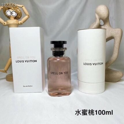 LV perfume transparent bottle rose peach 100ml formal high-quality belt 1:1