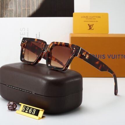 Louis Vuitton Brown and Havana Thick Frame Square Sunglasses