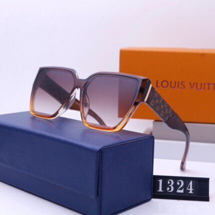 Louis Vuitton Classic Large Frame Sunglasses with Purple and Brown Gradient Colors