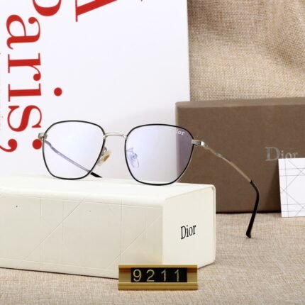 Dior black and transparent lens square sunglasses