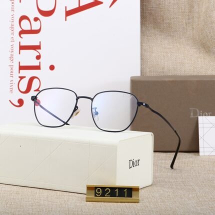 Dior black and transparent blue lenses square sunglasses