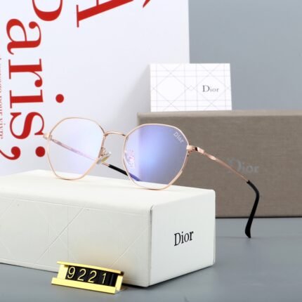 Dior rose gold transparent lenses octagonal sunglasses