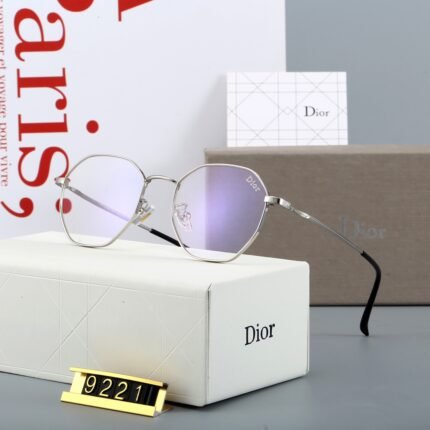 Dior silver transparent lenses octagonal sunglasses