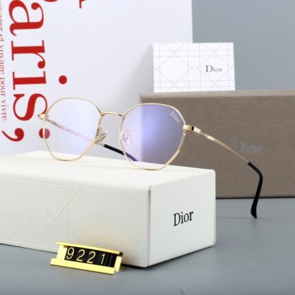 Dior Champagne Transparent Lenses Octagonal Sunglasses
