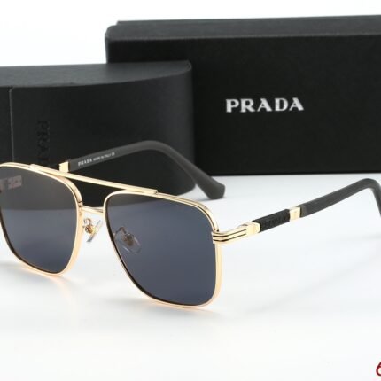PRADA gold and black lenses, fashionable sunglasses for both men and women