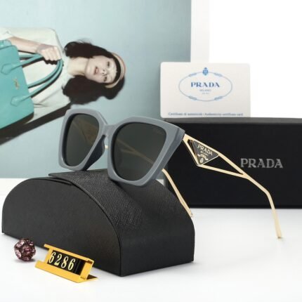 PRADA MILANO gray border and black sunglasses