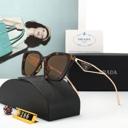 PRADA MILANO brown tortoiseshell border sunglasses