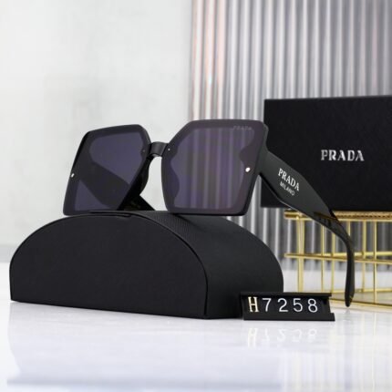 PRADA   Deep purple and black edged large frame sunglasses