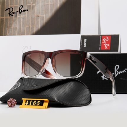 RAY BAN JUSTIN CLASSIC Brown Gradient and Transparent Sunglasses