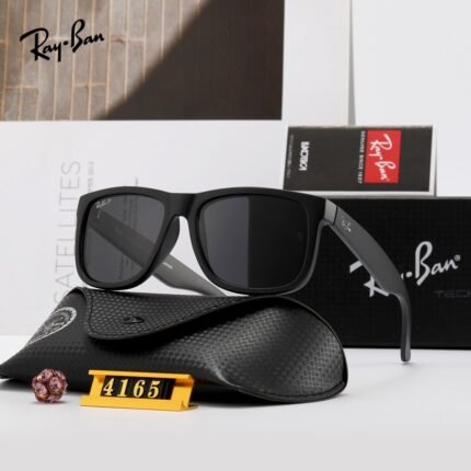 RAY BAN JUSTIN CLASSIC black and dark blue sunglasses