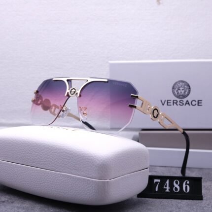 VERSACE borderless pilot purple gradient sunglasses