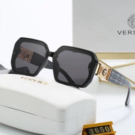 VERSACE black and dark gray gradient pattern decorative sunglasses
