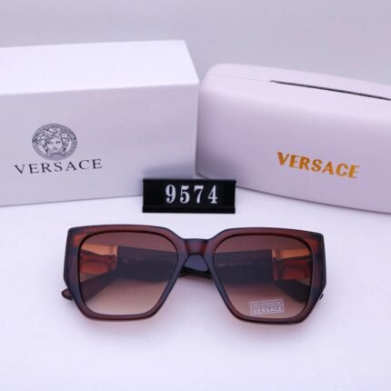 VERSACE brown square polarized sunglasses