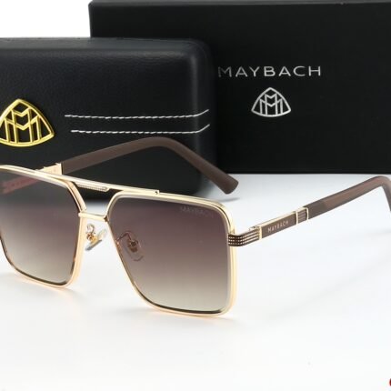 Maybach Gold and Brown Metal Box Sunglasses Trend