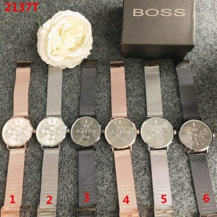 BOSS watch minimalist dial metal steel strip