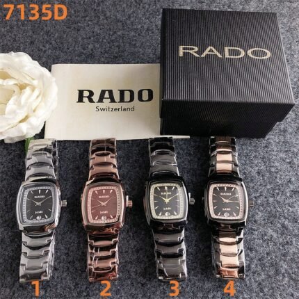 RADO watch square minimalist dial metal strap