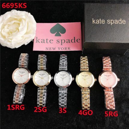 KATE SPADE watch circular minimalist dial steel strap