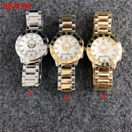 PANDORA watch circular minimalist dial metal strap