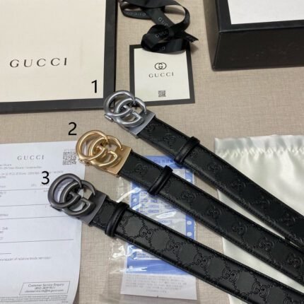 Gucci Double G black textured belt, simple and elegant, noble and elegant