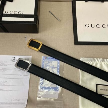 Gucci classic square buckle belt, simple and elegant, low-key and luxurious