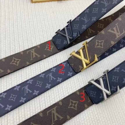Louis Vuitton V-buckle double-sided belt, simple and elegant, fashionable and classic