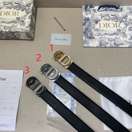 Dior classic D buckle black belt, simple and elegant, noble and elegant