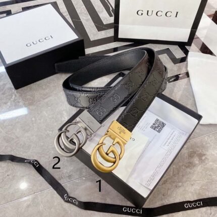 Gucci classic double G black textured belt, elegant and unique, noble and luxurious