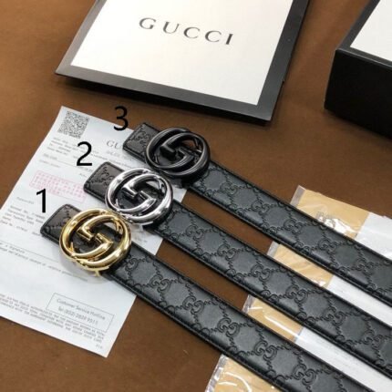 Gucci classic black double G buckle belt, simple and elegant, low-key and luxurious