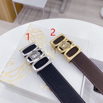 Versace Medusa buckle with double-sided usable belt, simple, fashionable, noble, and elegant