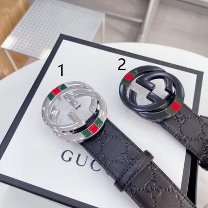 GUCCI G-shaped classic two-color edge belt, simple and elegant, low-key luxury