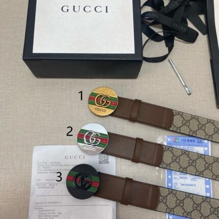 Gucci colorful double G buckle belt, simple and elegant, classic and fashionable
