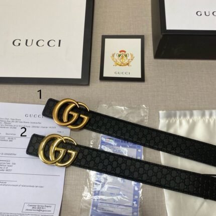 Gucci double G golden black belt, simple and elegant, noble and elegant